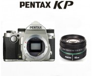 Pentax KP Silver m/50mm - sort
