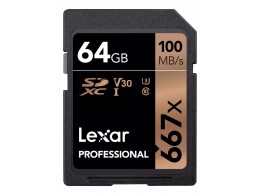 LEXAR 64GB SD minnekort 667X (100MB/s)