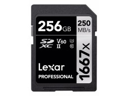 LEXAR 256GB SD minnekort 1667X (250MB/s) 