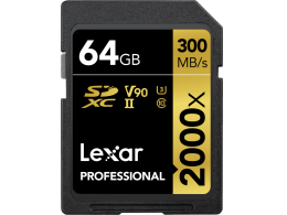 LEXAR 64GB minnekort 2000X (300MB/s)