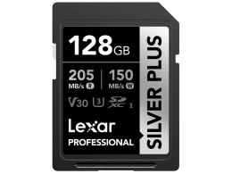 LEXAR 128 GB SD SILVER Plus minnekort 1066X