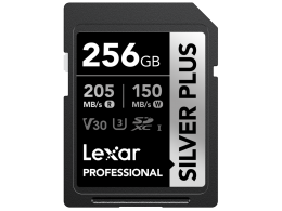 LEXAR 256GB SD SILVER Plus minnekort 1066X 