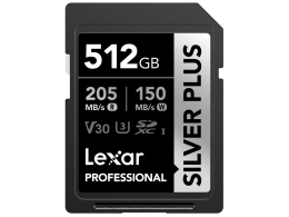 LEXAR 512GB SD SILVER Plus minnekort 1066X