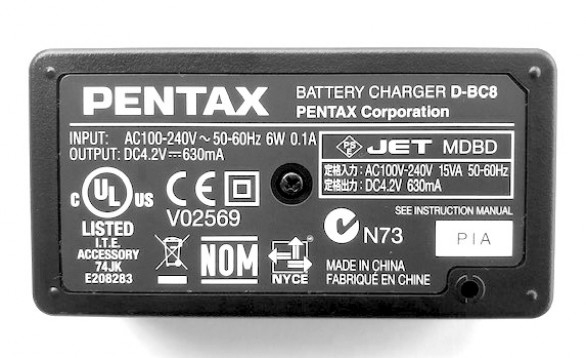 Pentax Batterilader D-BC8